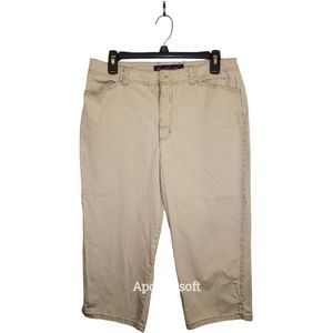 Gloria Vanderbilt Beige Cream Colored Crop Pants size 14P